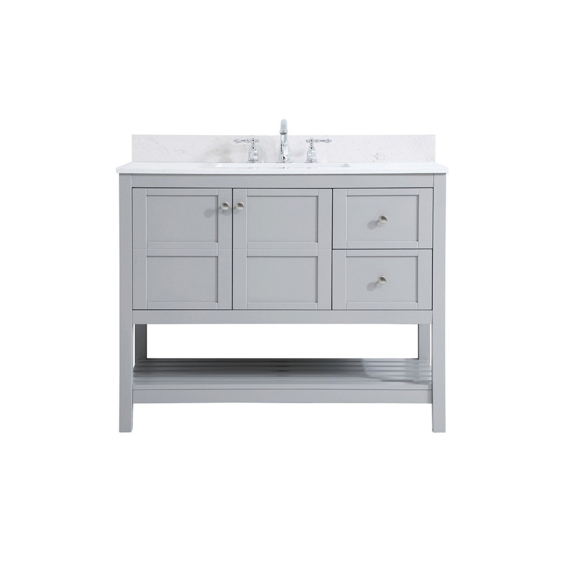 Elegant Lighting VF16442GR-BS Theo Bathroom Vanity Set Gray