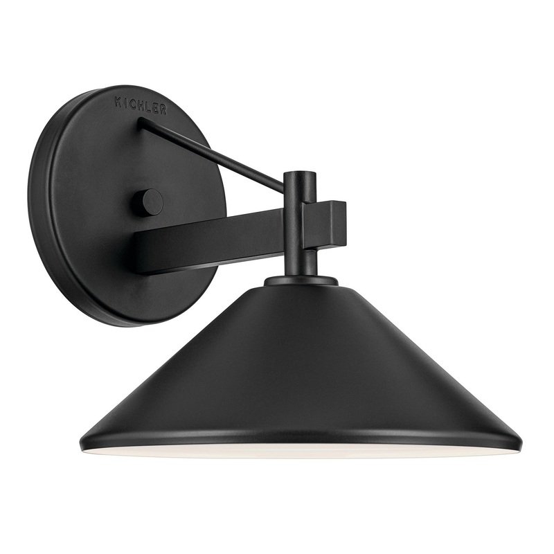 Kichler 49060BK One Light Outdoor Wall Mount, Black