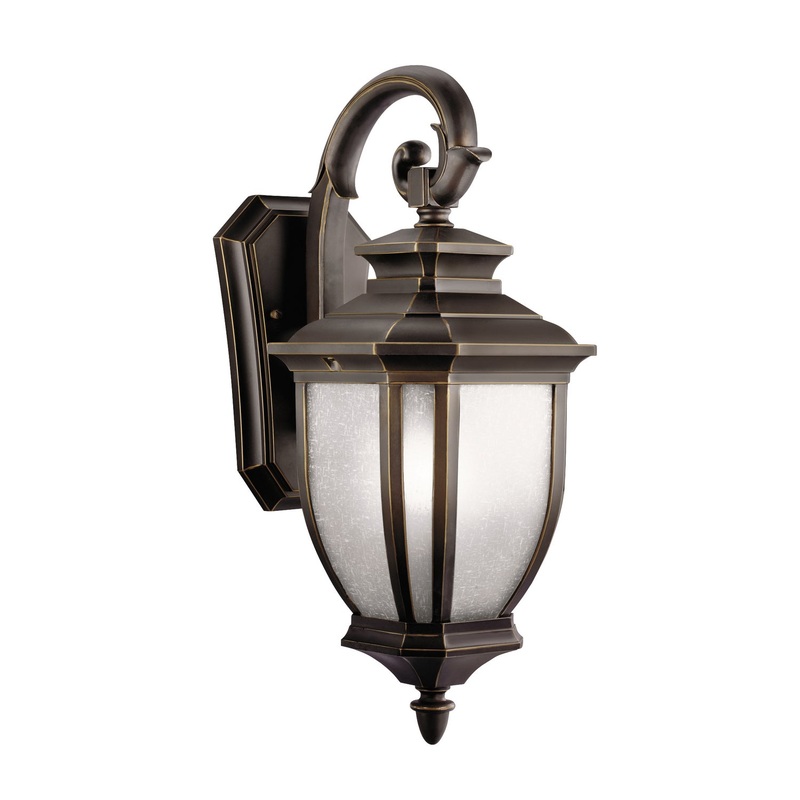 Kichler 9040RZ One Light Outdoor Wall Mount, Rubbed Bronze
