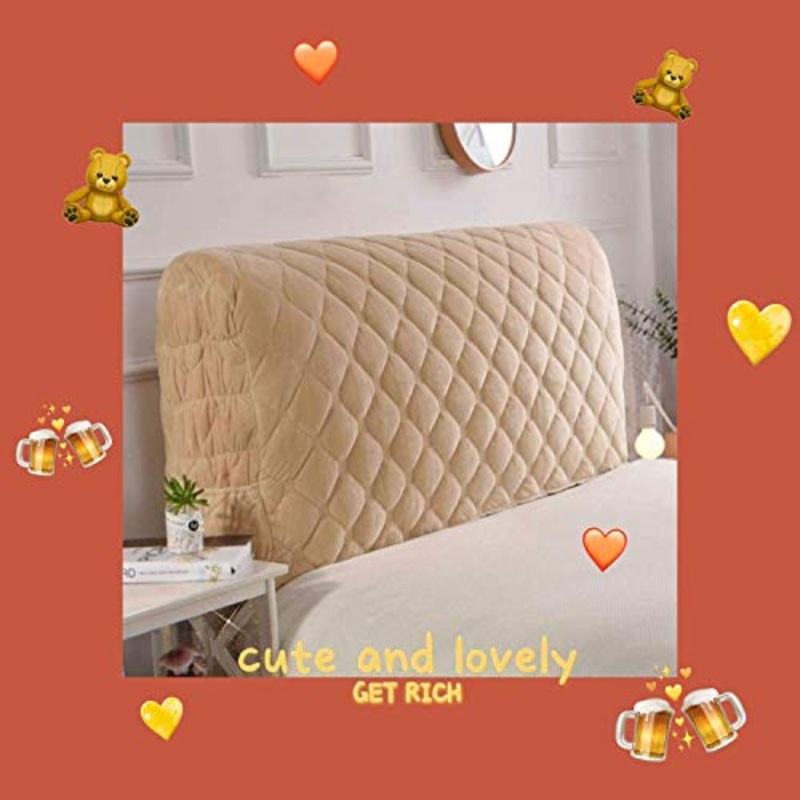 LANG ZI Copertura per Testiera per Letto Copri Testata Letto Matrimoniale/Singolo Premium Imbottita Elastica Copritestata Letto Fodera Protezione Anti-collisione Cuscino (Color : D, Size : 220cm)