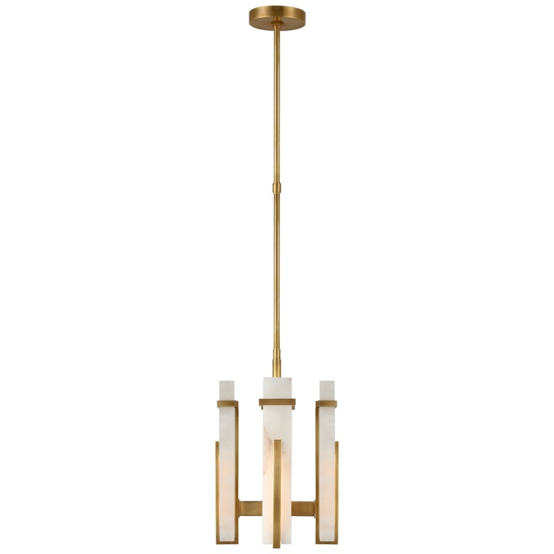 LED Chandelier from the Malik Collection in Hand-Rubbed Antique Brass Finish by Visual Comfort Signature