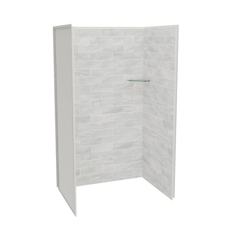 MAAX 107459-312-504 Utile 4832 Composite Direct-to-Stud Three-Piece Alcove Shower Wall Kit in Organik Permafrost