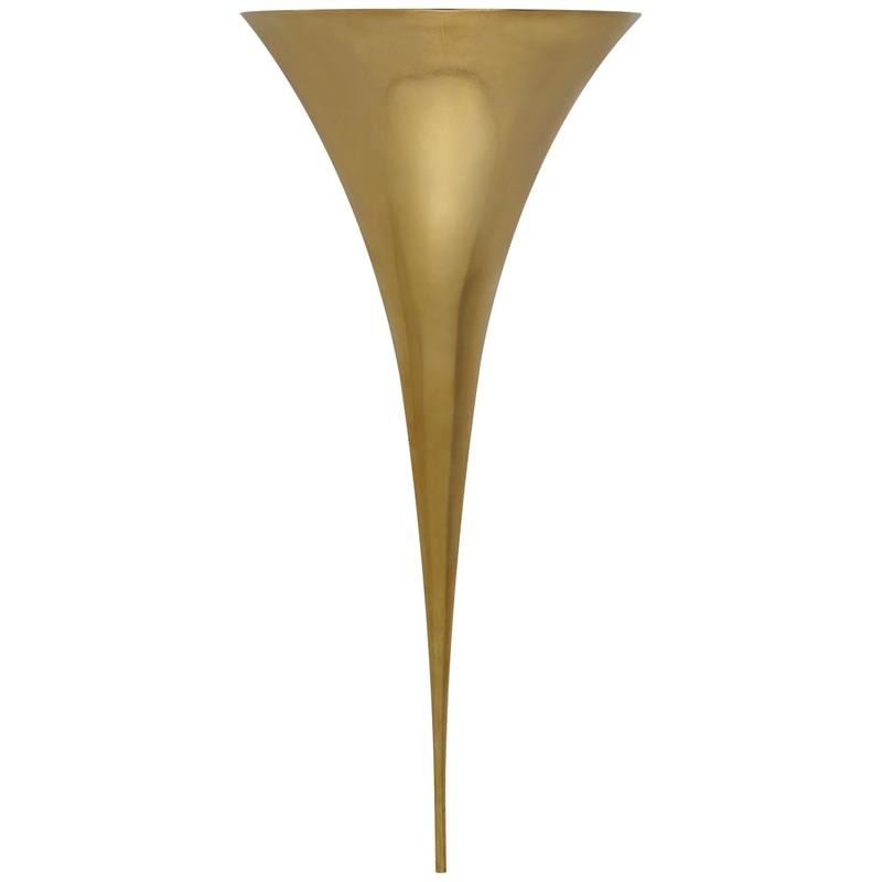 One Light Wall Sconce from the Alina Collection in Hand-Rubbed Antique Brass Finish by Visual Comfort Signature