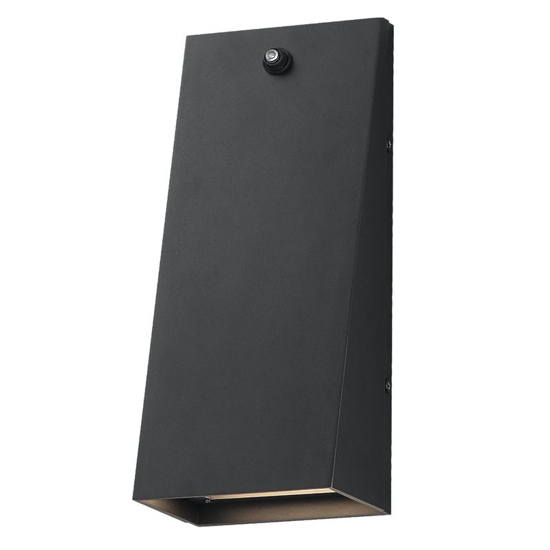 Pathfinder Tall LED Wall Sconce Black (with Photocell)