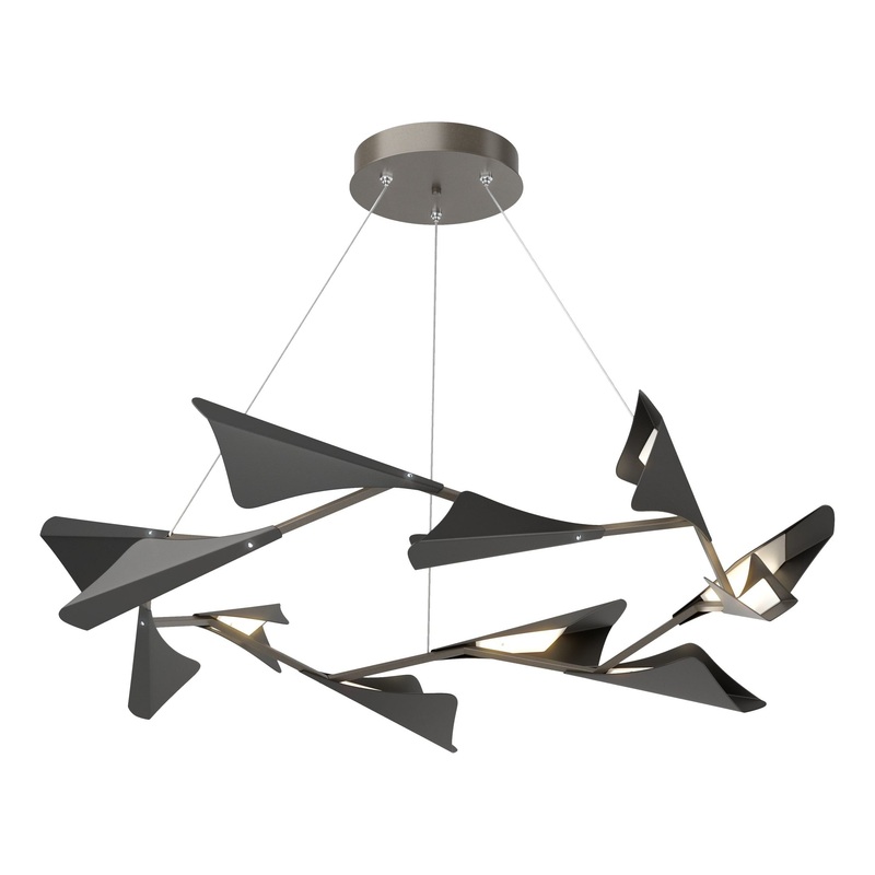 Plume 12-Light LED Pendant Dark Smoke Black