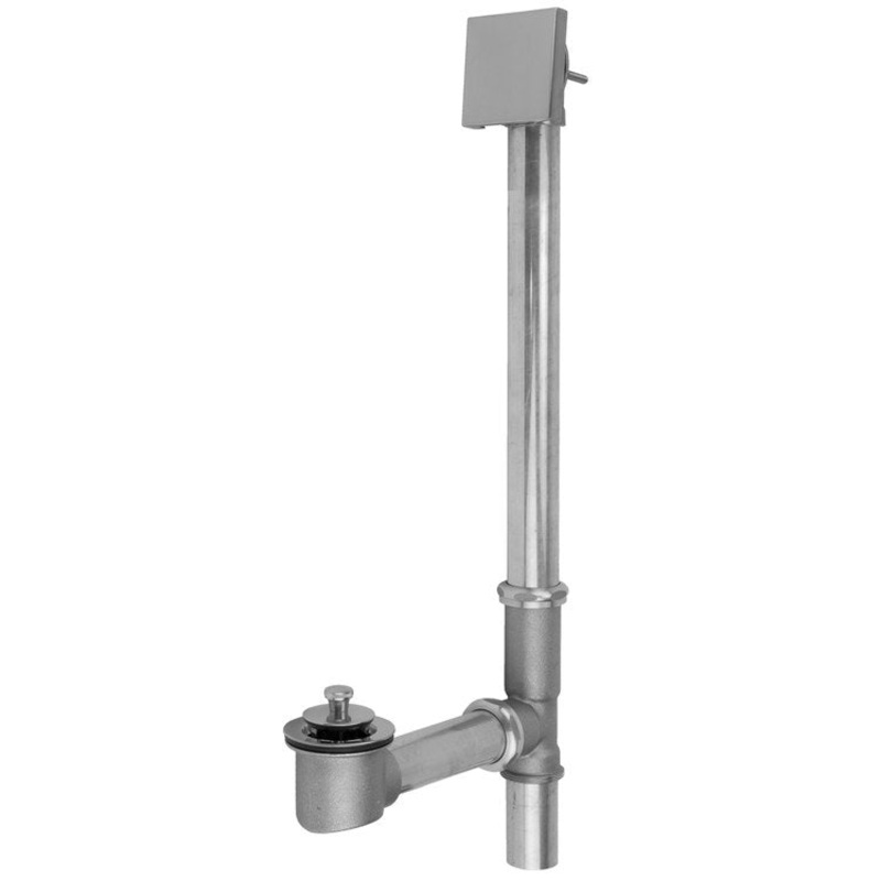 Tub Drain Bottom Outlet Lift & Turn with Faceplate Square Waste Vintage Bronze Brass 10 Inch