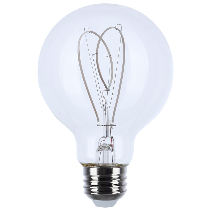 6 Watt LED – Reminiscent – Flex Gray Filament – G25 Loop – Medium Base – 2700K CCT – Clear – 120 Volt Light Bulb by Satco