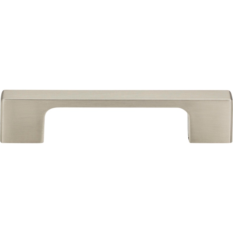 Atlas Homewares Thin Square Pull 3 3/4 Inch (c-c) Brushed Nickel