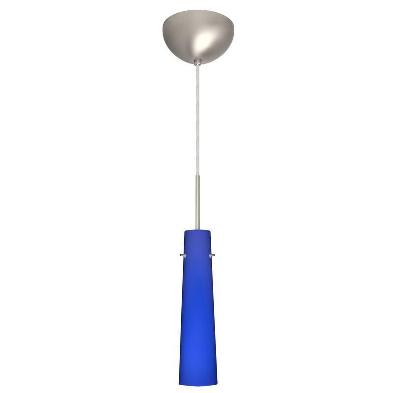 Besa 1BC-5674CM-HAL-SN Camino One Light Pendant Satin Nickel