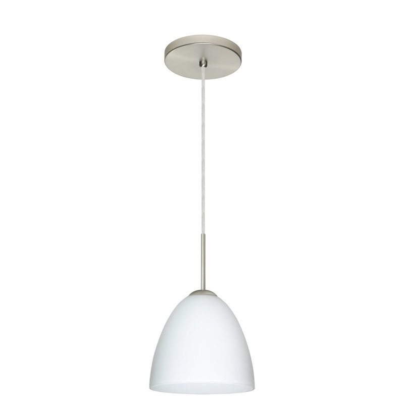 Besa 1JT-447007-LED-SN Vila One Light Pendant Satin Nickel