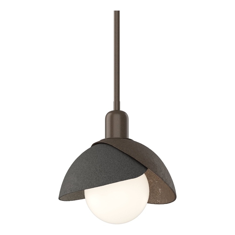 Brooklyn Double Shade Mini Pendant Bronze Natural Iron