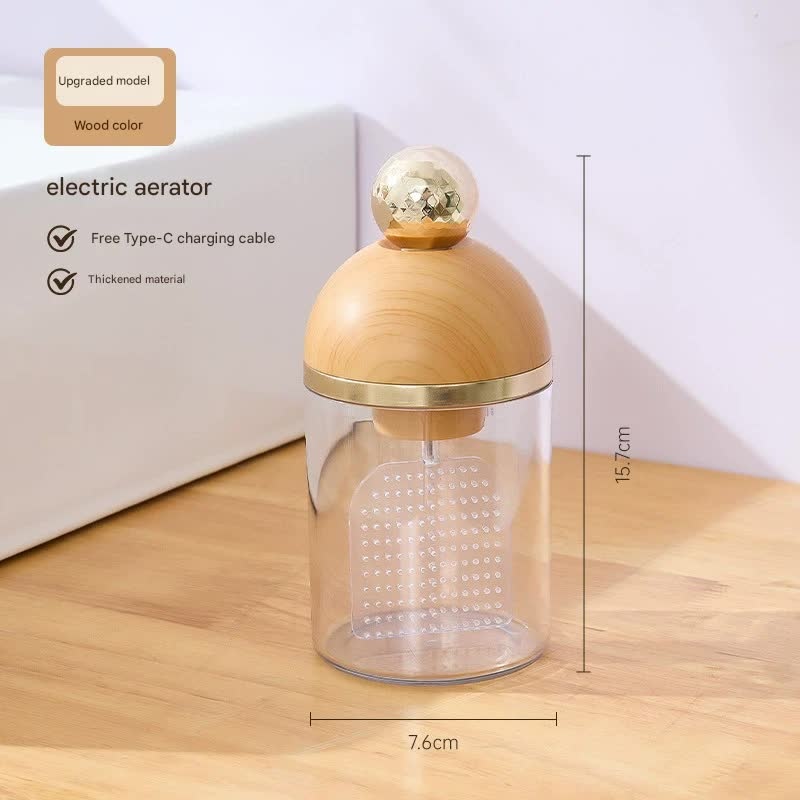 Electric Foaming Cleanser Maker – Rechargeable, Dense Foam for Deep Cleansing(Log+Light Gold)