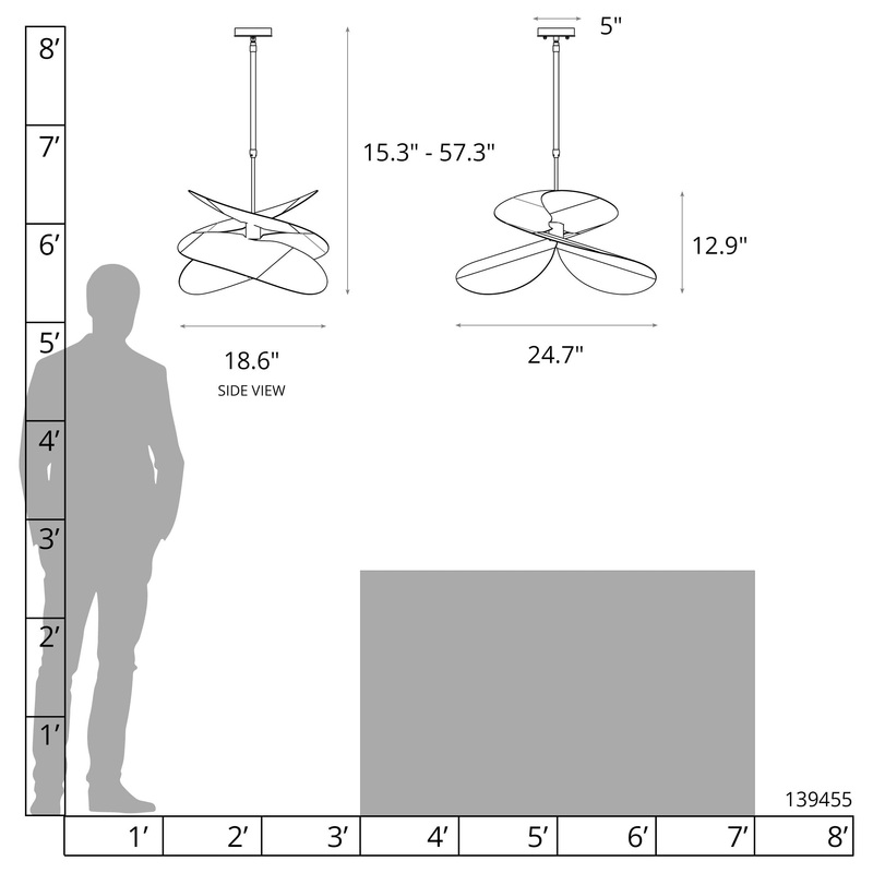 Hibiscus Large Pendant White
