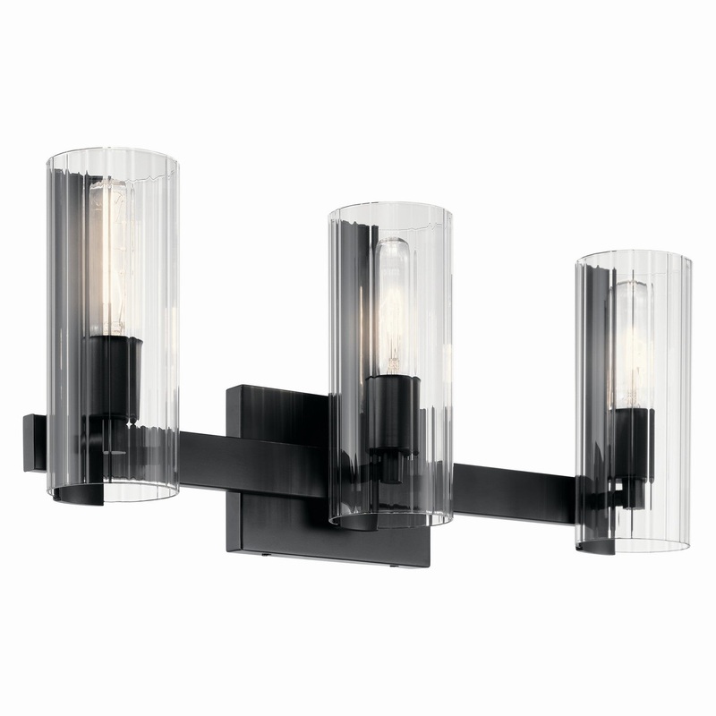 Kichler 55168BK Three Light Vanity, Black