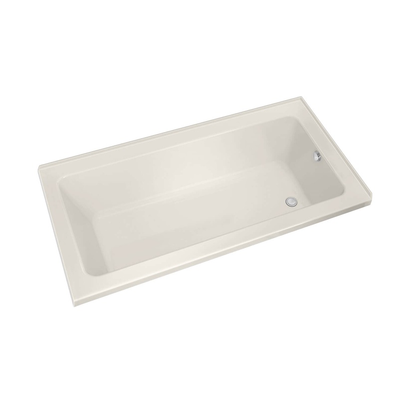 MAAX 106206-R-000-007 Pose 6632 IF Acrylic Corner Right Right-Hand Drain Bathtub in Biscuit