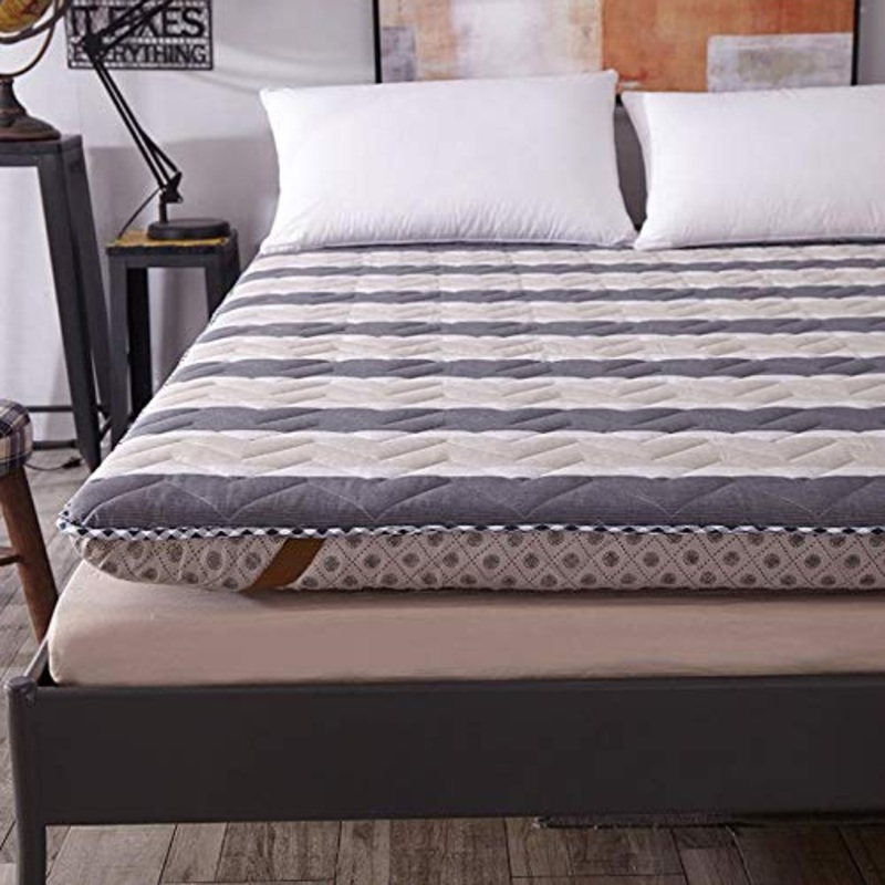 Nileco Materassino Trapuntato,Non-Slip Coprimaterasso Giapponese Roll Up Materasso Morbido Tatami Materasso da Terra Addensare Materasso Futon Traspirabilit-f Gemello