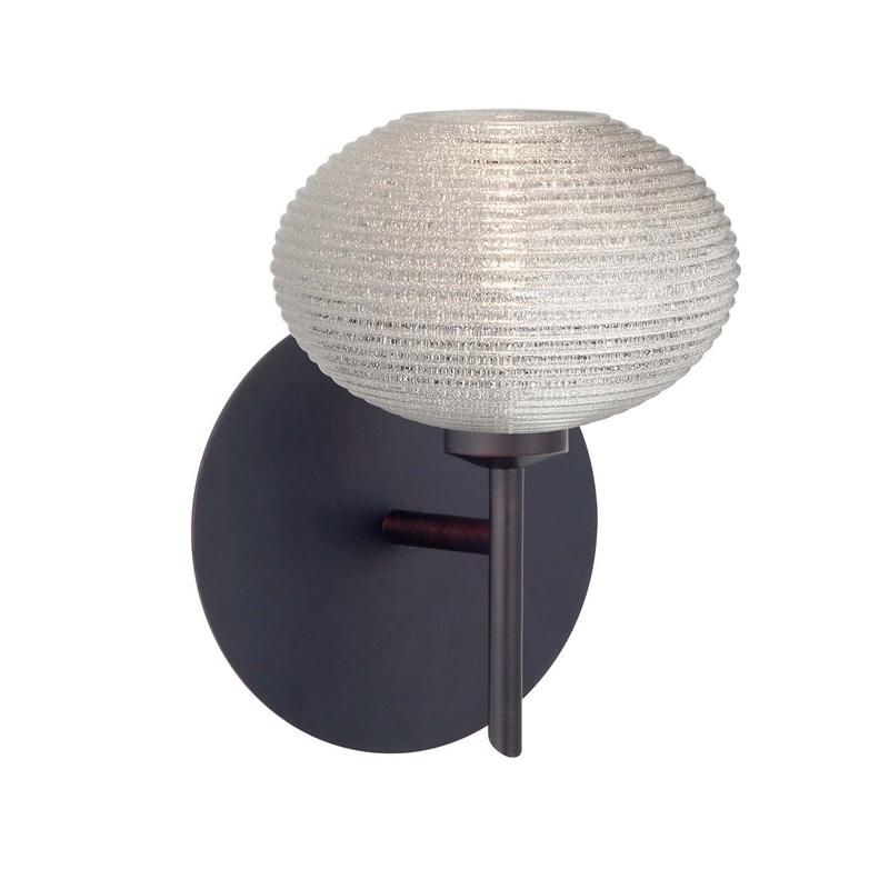 One Light Wall Sconce from the Lasso Collection in Bronze Finish by Besa