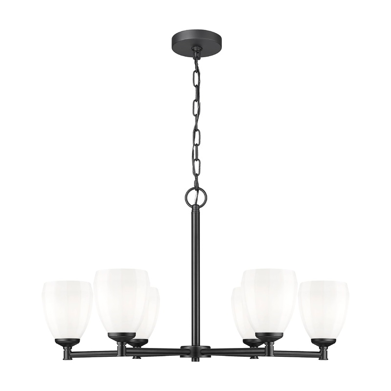 Oren 6-Light Chandelier Matte Black
