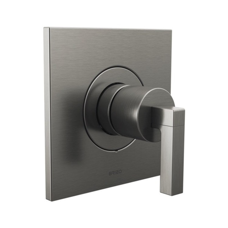 Thermostatic Trim Frank Lloyd Wright Square Less Handle 1 Less Handle Brilliance Luxe Steel ADA Brass
