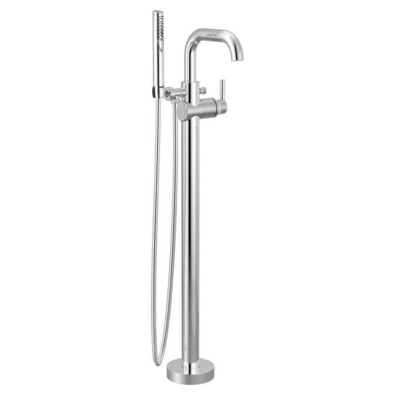 Tub Filler Trim Trinsic with Auto Resetting Diverter 1 Lever Chrome WaterSense/CALGreen ADA Floor Mount 10 Gallons per Minute