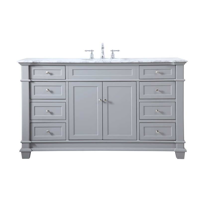 Bathroom Vanity Set from the Wesley Collection in Grey Finish by Elegant Lighting
