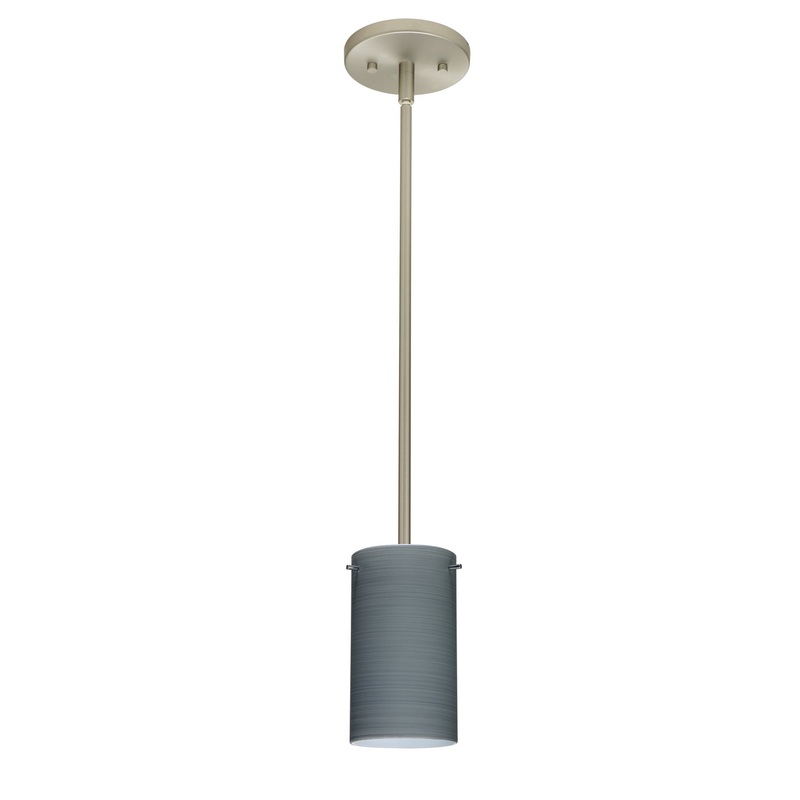Besa 1TT-4404TN-LED-SN Stilo One Light Pendant Satin Nickel