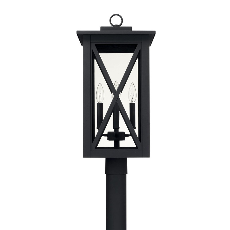 Capital Lighting 926643BK Avondale 4 Light Outdoor Post Lantern Black