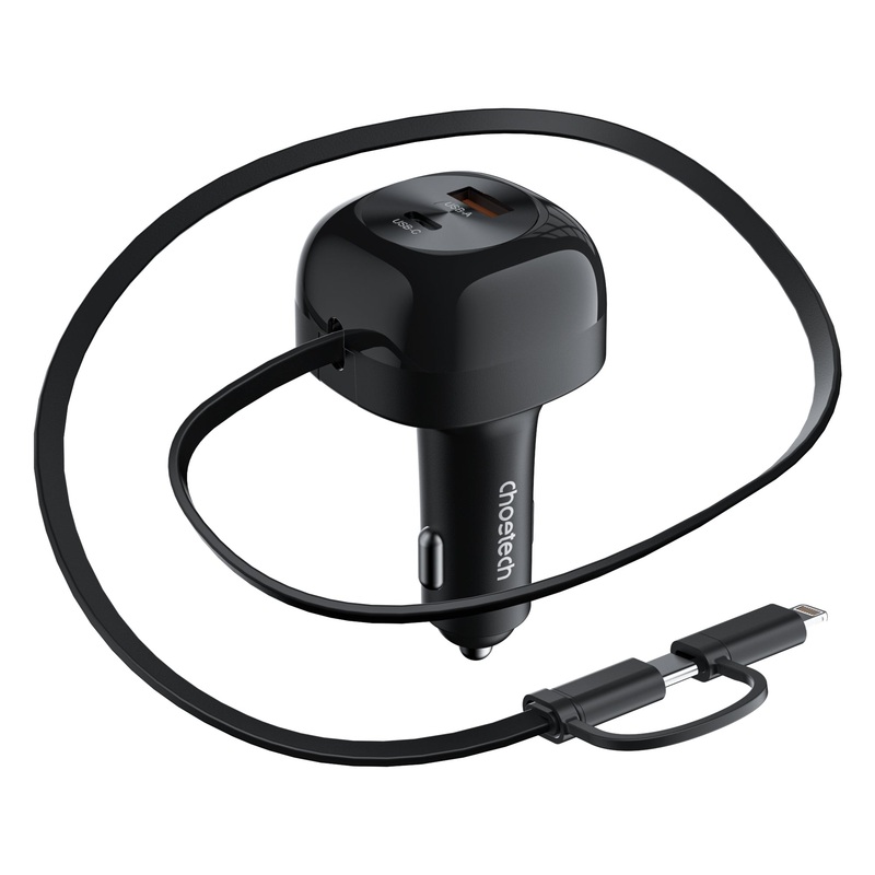 CHOETECH TC0036 PD45W USB-C+USB-A car charger with C+L Interface
