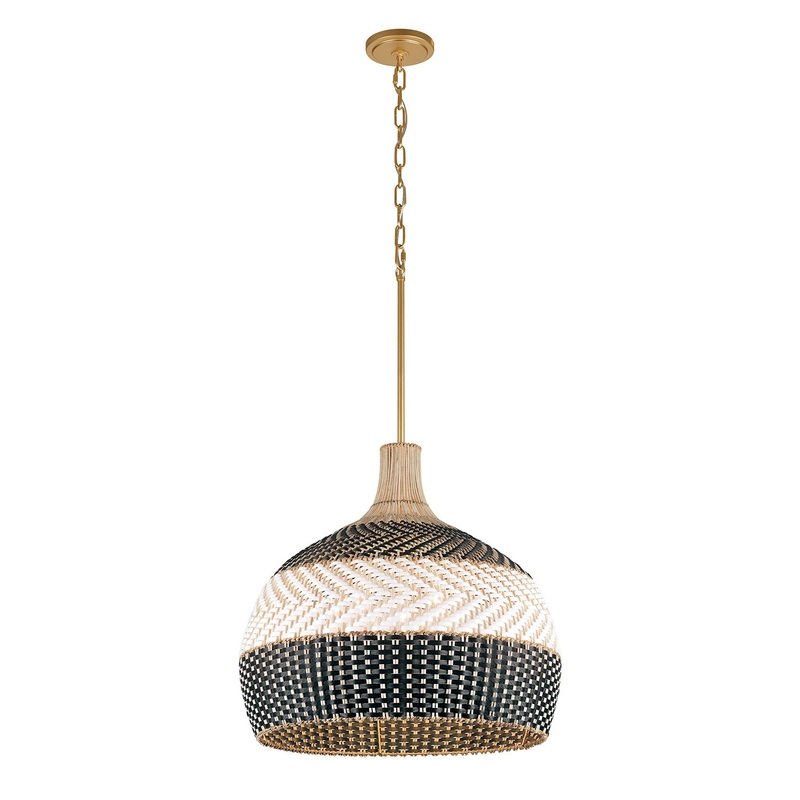 Five Light Pendant from the Zanzibar Collection in Soft Gold Finish by Crystorama