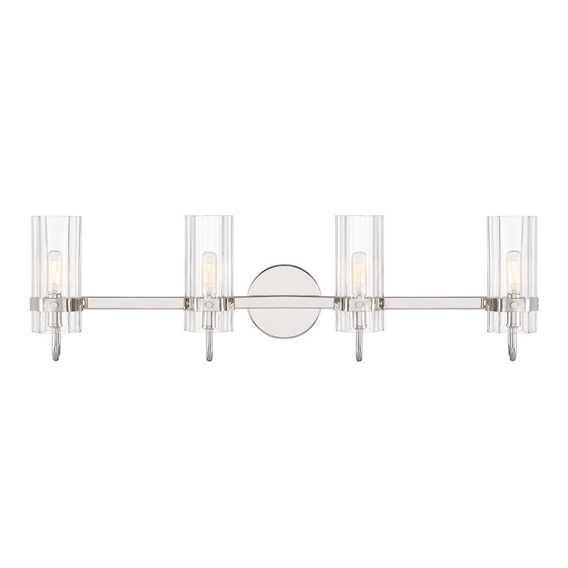 Four Light Vanity from the Brook Collection in Polished Nickel Finish by Eurofase