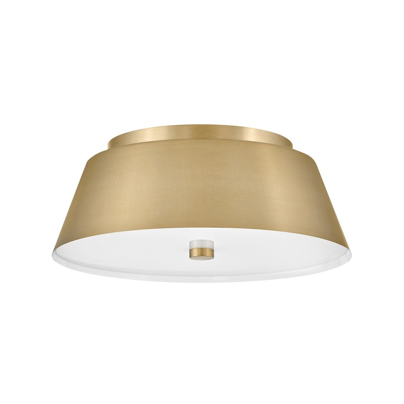 LED Flush Mount from the Tess Collection in Lacquered Brass Finish by Lark