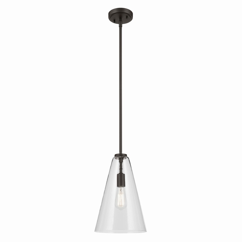 One Light Pendant from the Everly Collection in Olde Bronze Finish by Kichler