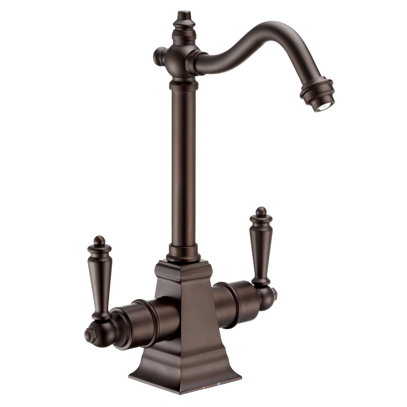 Point of Use Instant Hot/Cold Water Drinking Faucet with Traditional Swivel Spout