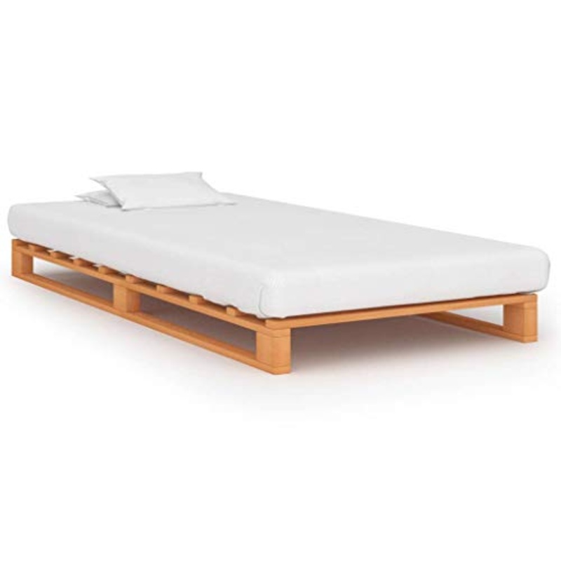 SKM Giroletto in Pallet Marrone Legno Massello di Pino 100×200 cm (20.55kg)
