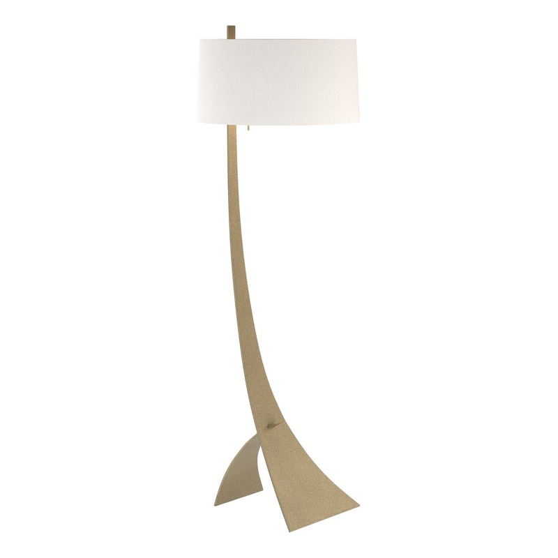 Stasis Floor Lamp Soft Gold Natural Anna Shade (SF)