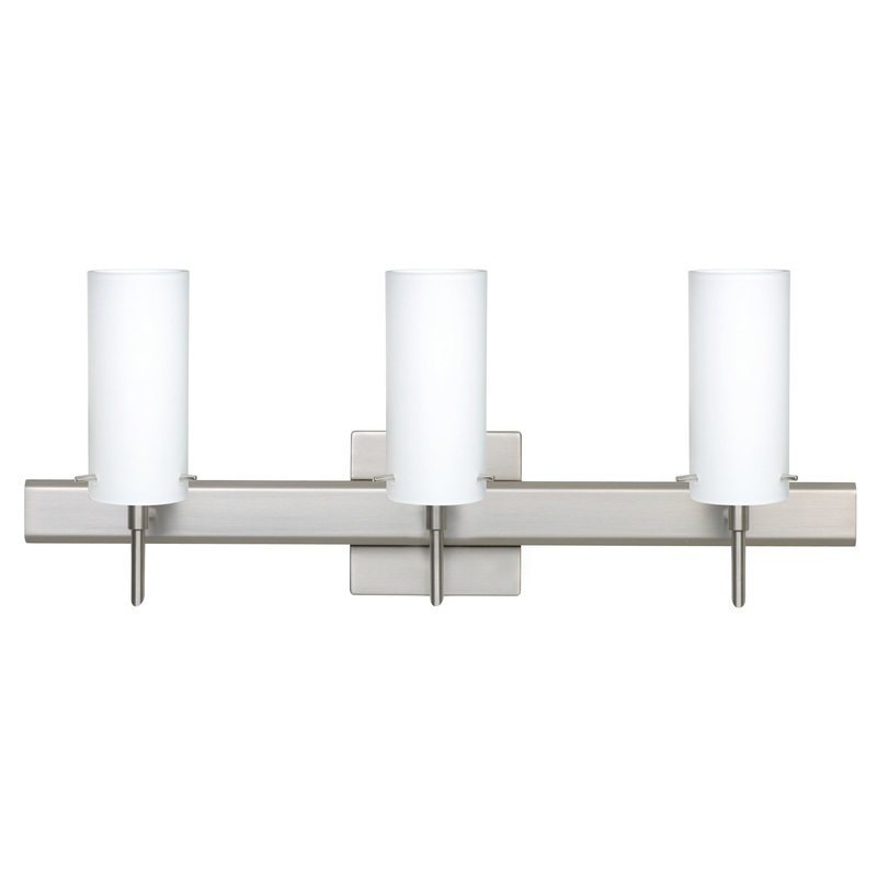 Three Light Wall Sconce from the Copa Collection in Satin Nickel Finish by Besa