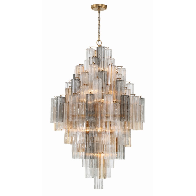 20 Light Chandelier from the Addis Collection in Aged Brass Finish by Crystorama
