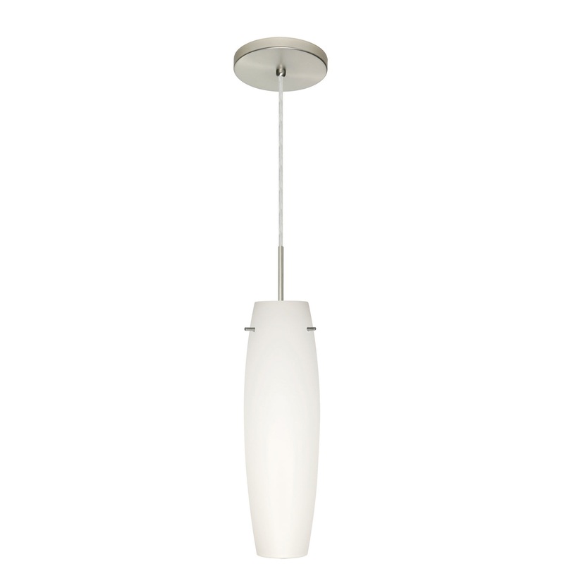 Besa 1BT-412107-HAL-SN Tu Tu One Light Pendant Satin Nickel