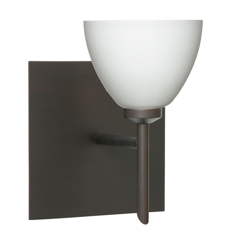 Besa 1SW-185807-BR-SQ Divi One Light Wall Sconce Bronze