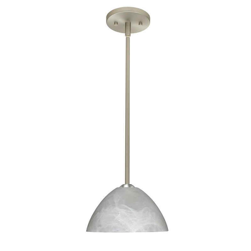 Besa 1TT-420152-LED-SN Tessa One Light Pendant Satin Nickel
