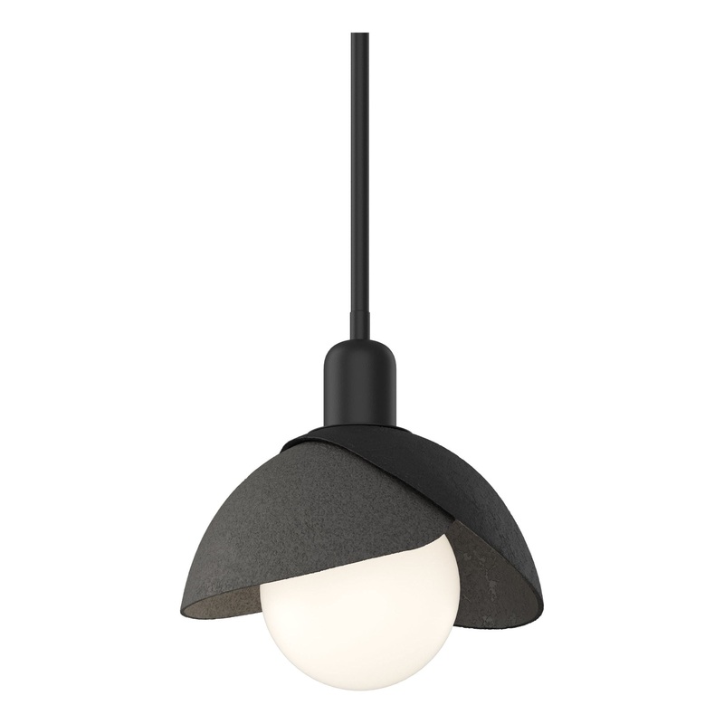 Brooklyn Double Shade Mini Pendant Black Natural Iron