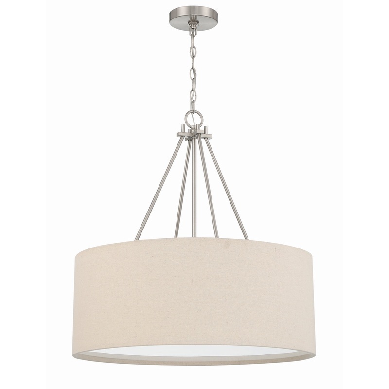 Craftmade 56594-BNK Duke Three Light Pendant Brushed Polished Nickel