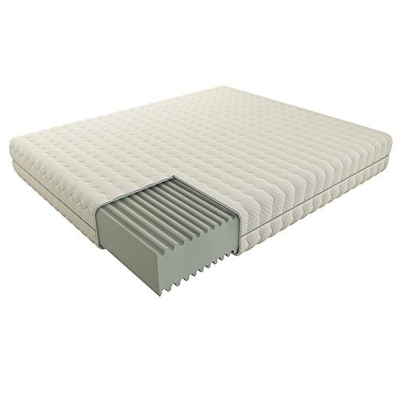 Dormiland – Materasso Ergonomico Matrimoniale, Mis. 160 x 190 cm in Poliuretano espanso WaterFoam Alto 21cm, Anallergico, Antiacaro, Sfoderabile e Lavabile.