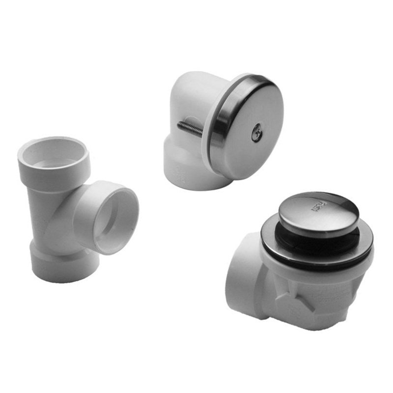 Drain Kit Satin Brass Includes Toe Control Strainer with 1 Hole Faceplate Half Kit