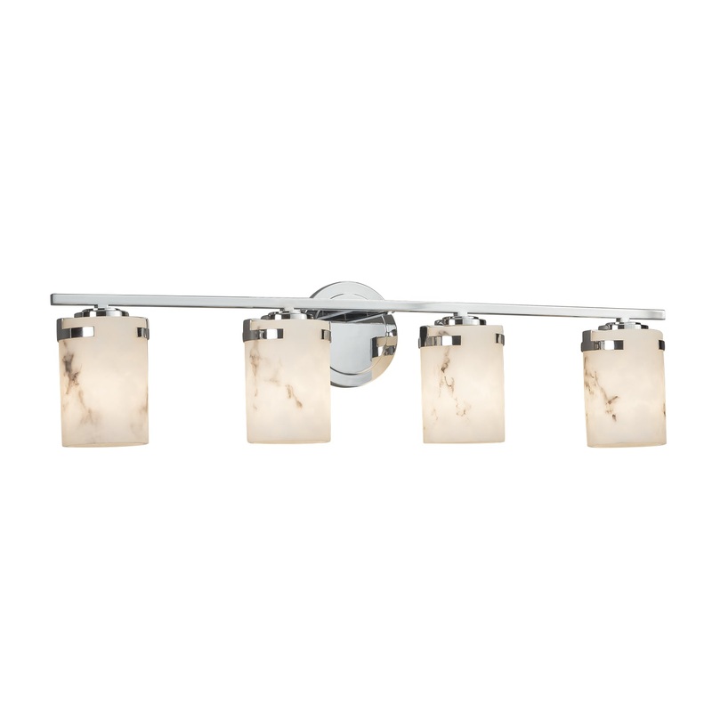 Four Light Bath Bar from the LumenAria Collection in Polished Chrome Finish by Justice Designs
