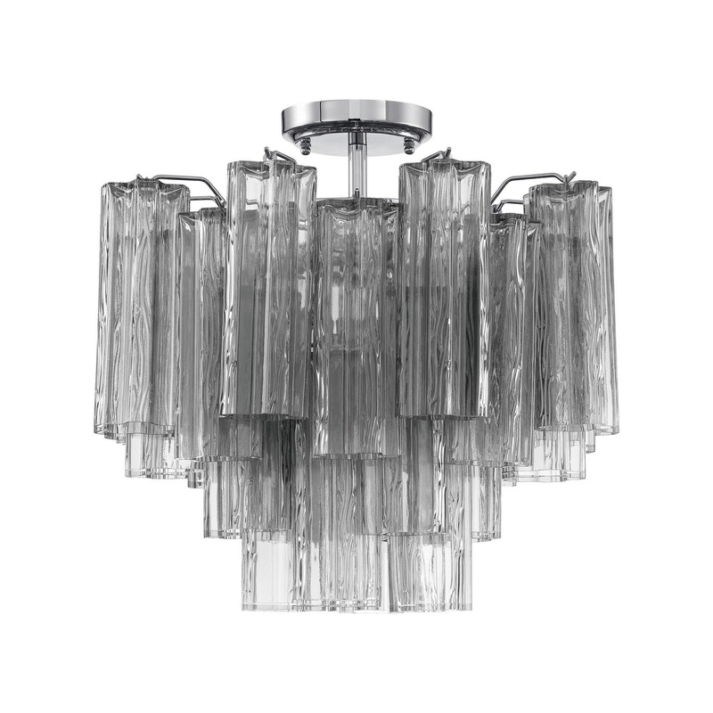 Four Light Semi Flush Mount from the Addis Collection in Polished Chrome Finish by Crystorama