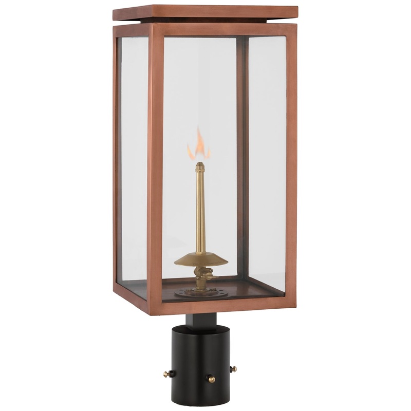 Gas Post Light from the Fresno Gas Collection in Soft Copper Finish by Visual Comfort Signature