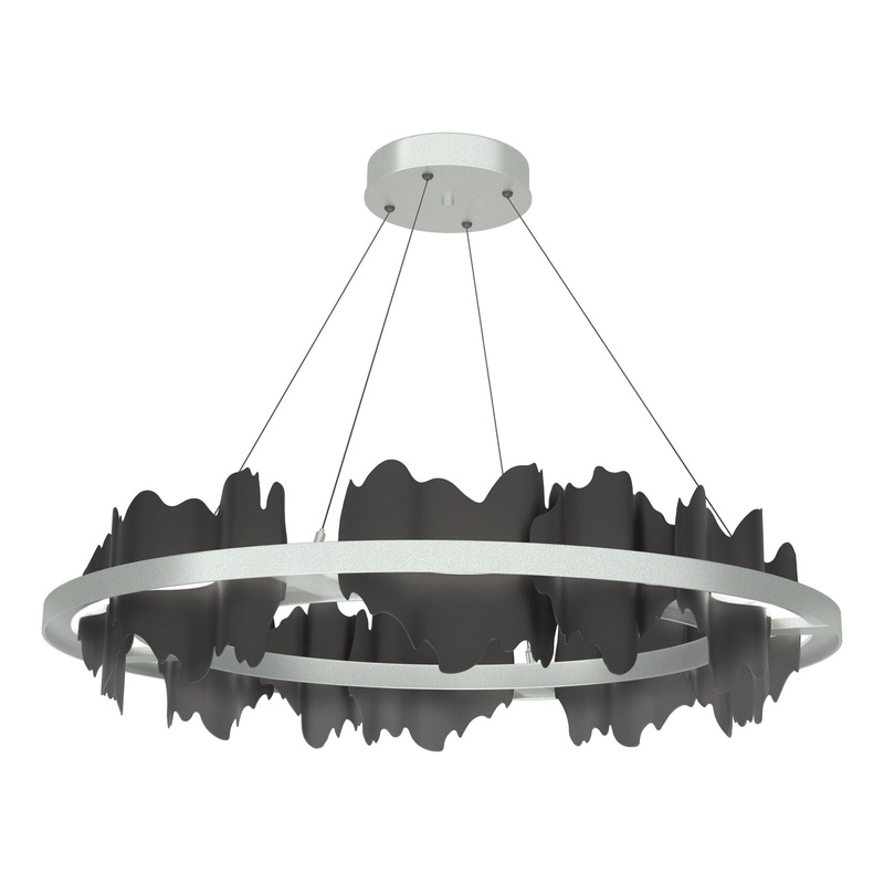 Hildene Circular LED Pendant Vintage Platinum Black