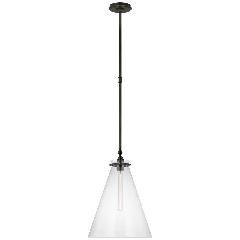 LED Pendant from the Parkington Collection in Bronze Finish by Visual Comfort Signature