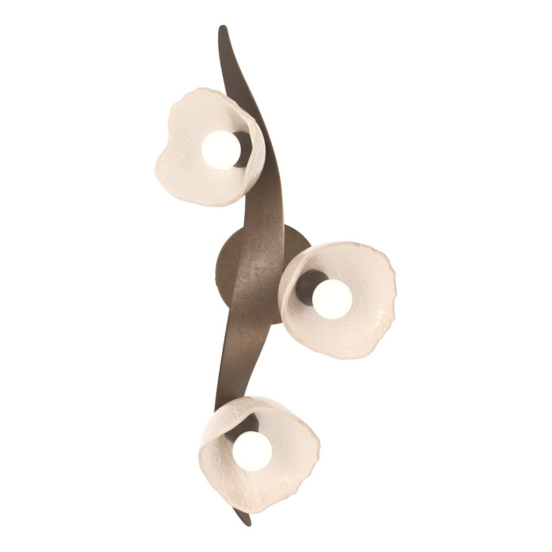 Mika 3-Light Large Sconce/Semi-Flush Bronze